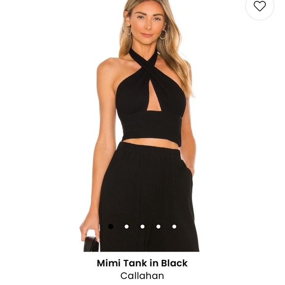 Revolve x CALLAHAN Black Cropped Halter Top - Picture 1 of 4